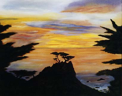 Lone Cypress Sunset, Pebble Beach, CA